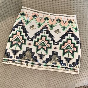 Aztec Sequin Skirt